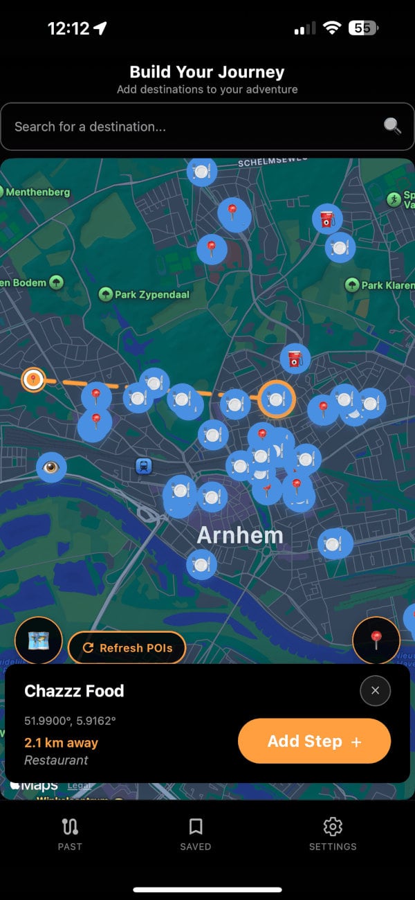 Trip Planning - Add destinations to your adventure